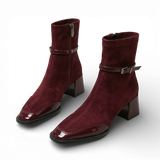 Isa | Elegante Suede Støvler med Medium Hæl