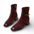 Isa | Elegante Suede Støvler med Medium Hæl
