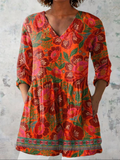Isabella™ | Lang Bluse med V-udskæring