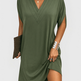 Jannie™ | Elegant sort kjole med V-hals