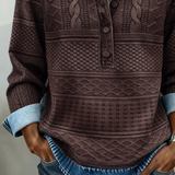 Sofia | Moderne sweater med halve knapper