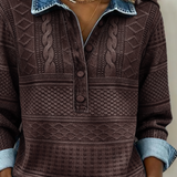 Sofia | Moderne sweater med halve knapper