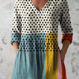 Selma™ | Lang Bluse med V-udskæring