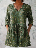 Amalie™ | Lang Bluse med V-udskæring
