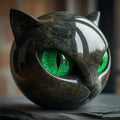 NoirCat | Mystisk Kattehoved-skulptur