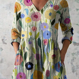 Vera™ | Lang Bluse med V-udskæring
