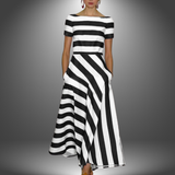 Amanda™ | Stribet Kjole