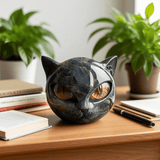 NoirCat | Mystisk Kattehoved-skulptur