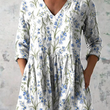 Mathilde™ | Lang Bluse med V-udskæring
