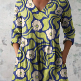 Ella™ | Lang Bluse med V-udskæring
