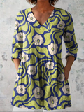 Ella™ | Lang Bluse med V-udskæring