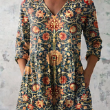 Alberte™ | Lang Bluse med V-udskæring
