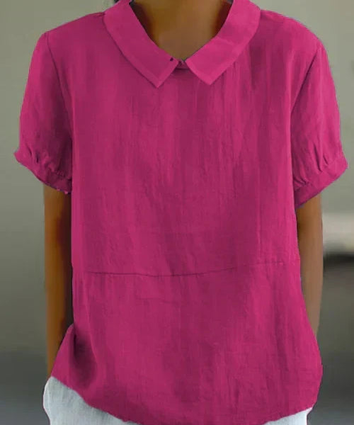 Amalie™ | Casual Bluse med Krave og Pufærmer