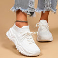 Lise | Stilfulde Letvægts Hvide Sneakers