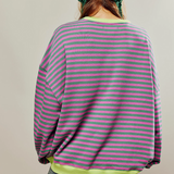 LENA™ Oversized stribet sweater