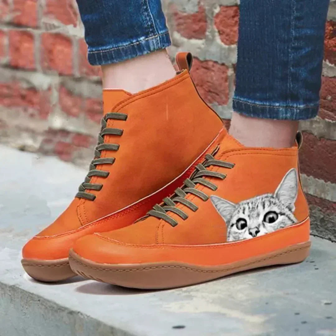 Fenna™ | Legende sneakers med katteprint