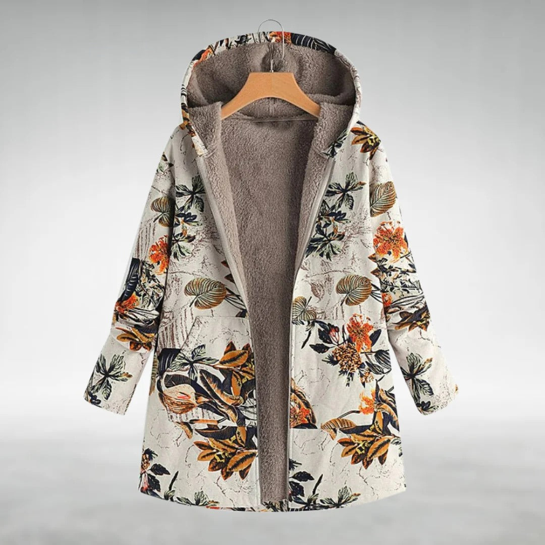 Helena™ | Stilfuld blomstret fleecejakke