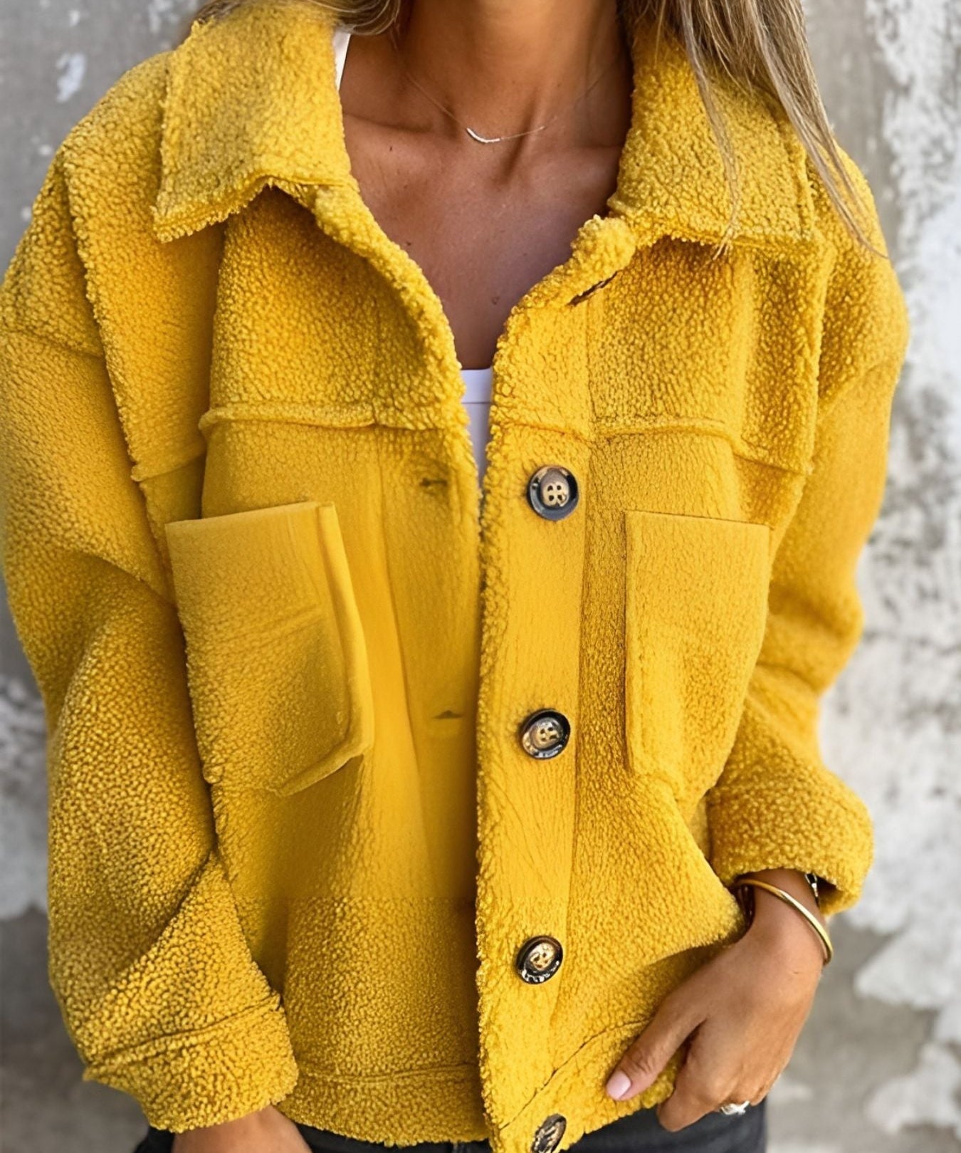 Lea™ | Varm & stilfuld teddyfrakke