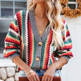 Amalia | Retro flerfarvet cardigan