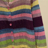 Myrna | Vintage inspireret stribet vest