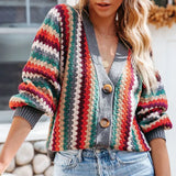 Amalia | Retro flerfarvet cardigan