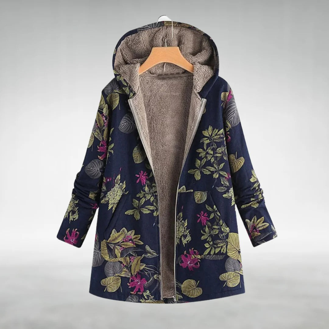 Helena™ | Stilfuld blomstret fleecejakke