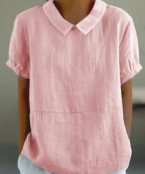 Amalie™ | Casual Bluse med Krave og Pufærmer