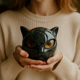 NoirCat | Mystisk Kattehoved-skulptur