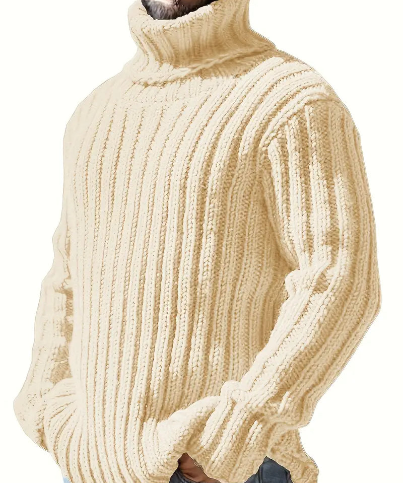 August | Strikket Uldblanding Rullekrave Sweater