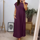 Tamara | Elegant Plisseret Maxikjole