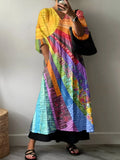Lovise | Farverig maxikjole i patchwork