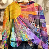 Elin| Farverig solstråle sweatshirt