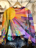 Elin| Farverig solstråle sweatshirt